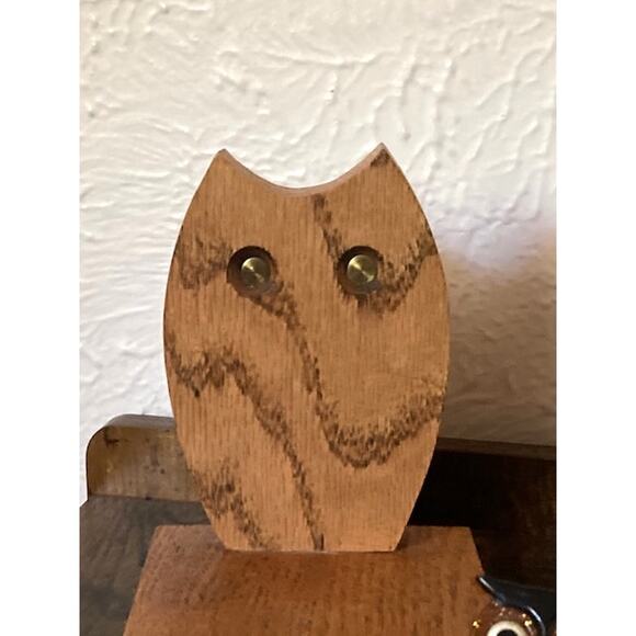 1960's OWL Nightlight And Wooden Bookends - Vintage Owl Set - Picture 5 of 9